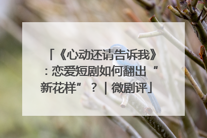 《心动还请告诉我》：恋爱短剧如何翻出“新花样”？｜微剧评