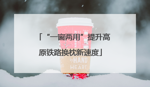 “一窗两用”提升高原铁路换枕新速度