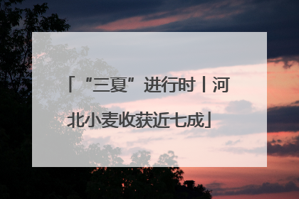 “三夏”进行时丨河北小麦收获近七成