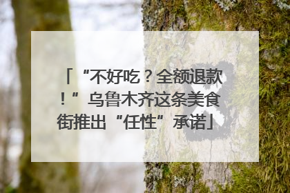“不好吃？全额退款！”乌鲁木齐这条美食街推出“任性”承诺
