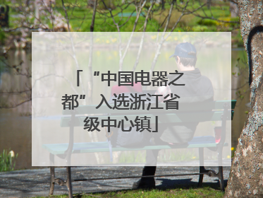 “中国电器之都”入选浙江省级中心镇