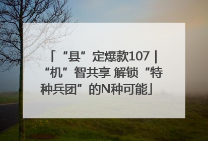 “县”定爆款107｜“机”智共享 解锁“特种兵团”的N种可能