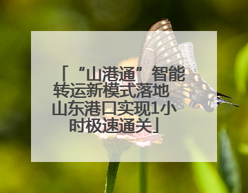 “山港通”智能转运新模式落地 山东港口实现1小时极速通关
