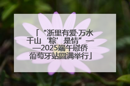 “浙里有爱·万水千山‘粽’是情”——2025端午慰侨葡萄牙站圆满举行