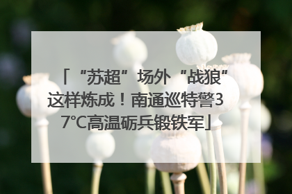“苏超”场外“战狼”这样炼成！南通巡特警37℃高温砺兵锻铁军