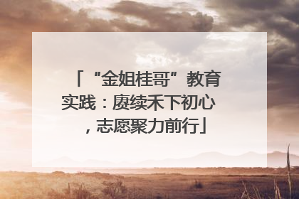 “金姐桂哥”教育实践：赓续禾下初心，志愿聚力前行