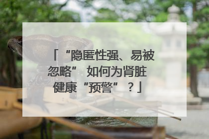 “隐匿性强、易被忽略” 如何为肾脏健康“预警”？