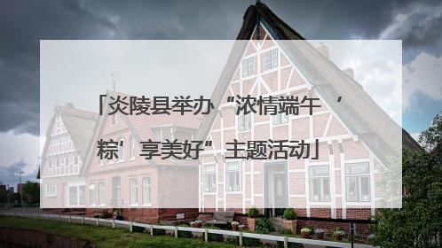 炎陵县举办“浓情端午‘粽’享美好”主题活动