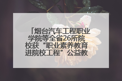 烟台汽车工程职业学院等全省26所院校获“职业素养教育进院校工程”公益教学点集中授牌