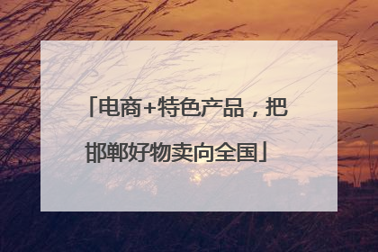 电商+特色产品，把邯郸好物卖向全国