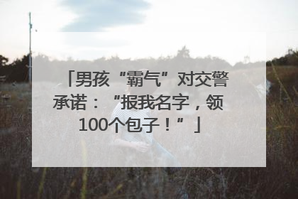 男孩“霸气”对交警承诺：“报我名字，领100个包子！”