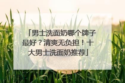 男士洗面奶哪个牌子最好？清爽无负担！十大男士洗面奶推荐