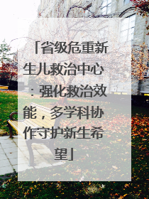 省级危重新生儿救治中心：强化救治效能，多学科协作守护新生希望