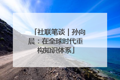 社联笔谈｜孙向晨：在全球时代重构知识体系