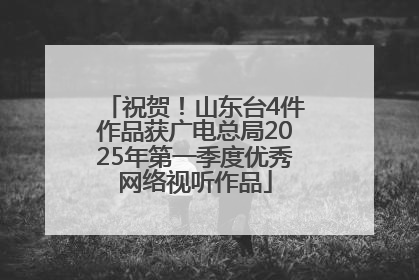 祝贺！山东台4件作品获广电总局2025年第一季度优秀网络视听作品