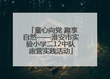童心向党 趣享自然——淮安市实验小学二12中队露营实践活动