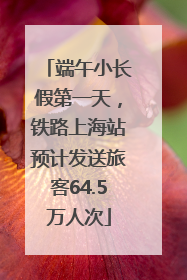 端午小长假第一天，铁路上海站预计发送旅客64.5万人次