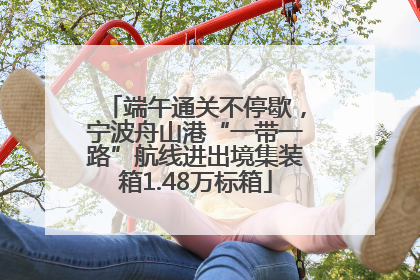 端午通关不停歇，宁波舟山港“一带一路”航线进出境集装箱1.48万标箱