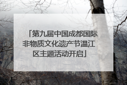 第九届中国成都国际非物质文化遗产节温江区主题活动开启