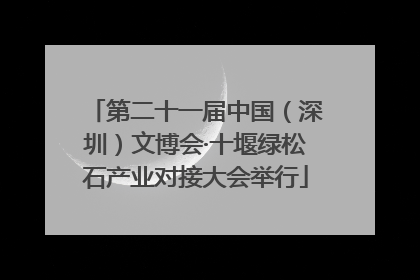 第二十一届中国（深圳）文博会·十堰绿松石产业对接大会举行