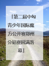 第二届中匈青少年国际魔方公开赛郑州分站赛圆满落幕