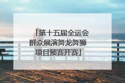 第十五届全运会群众展演舞龙舞狮项目预赛开赛