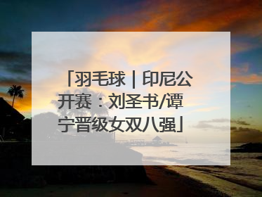 羽毛球｜印尼公开赛：刘圣书/谭宁晋级女双八强