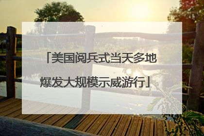 美国阅兵式当天多地爆发大规模示威游行