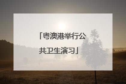 粤澳港举行公共卫生演习