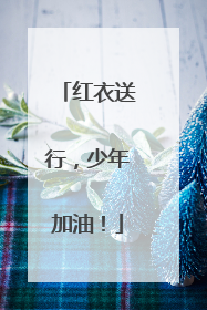 红衣送行，少年加油！