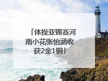 体操亚锦赛河南小花张怡涵收获2金1铜