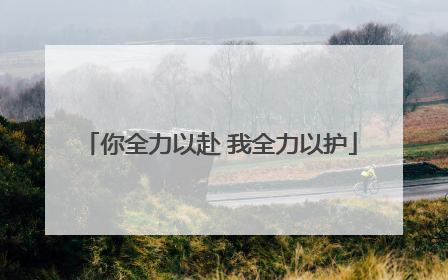 你全力以赴 我全力以护