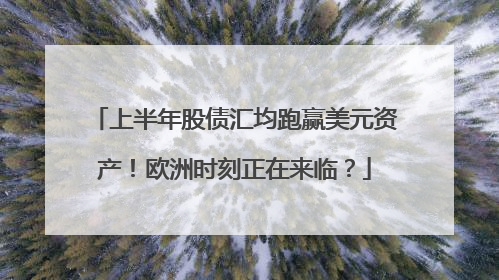 上半年股债汇均跑赢美元资产！欧洲时刻正在来临？
