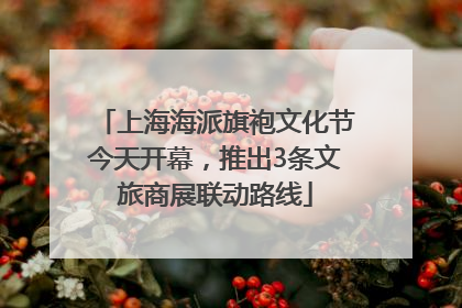 上海海派旗袍文化节今天开幕，推出3条文旅商展联动路线