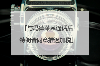 与冯德莱恩通话后 特朗普同意推迟加税