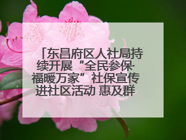 东昌府区人社局持续开展“全民参保·福暖万家”社保宣传进社区活动 惠及群众万余人