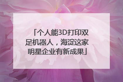 个人能3D打印双足机器人，海淀这家明星企业有新成果