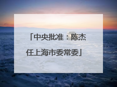 中央批准：陈杰任上海市委常委