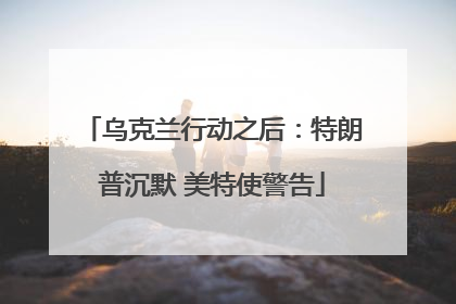 乌克兰行动之后：特朗普沉默 美特使警告