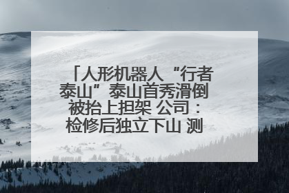 人形机器人“行者泰山”泰山首秀滑倒被抬上担架 公司：检修后独立下山 测试就是为暴露问题
