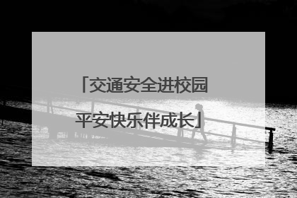 交通安全进校园 平安快乐伴成长