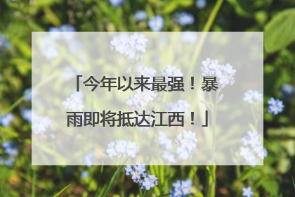 今年以来最强！暴雨即将抵达江西！