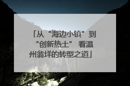 从“海边小镇”到“创新热土” 看温州翁垟的转型之道