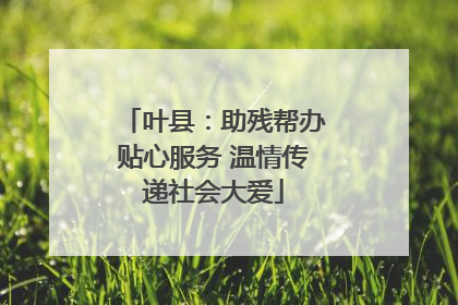 叶县：助残帮办贴心服务 温情传递社会大爱