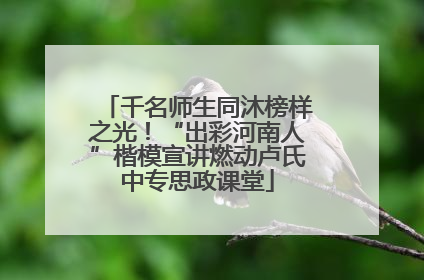千名师生同沐榜样之光！“出彩河南人”楷模宣讲燃动卢氏中专思政课堂
