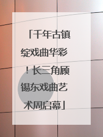 千年古镇绽戏曲华彩！长三角顾锡东戏曲艺术周启幕