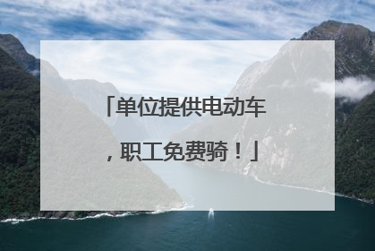 单位提供电动车，职工免费骑！