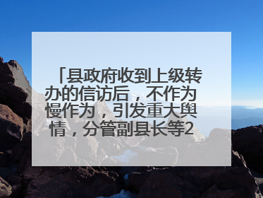 县政府收到上级转办的信访后，不作为慢作为，引发重大舆情，分管副县长等25人被处理