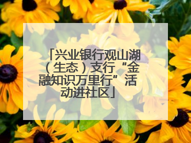 兴业银行观山湖（生态）支行“金融知识万里行”活动进社区
