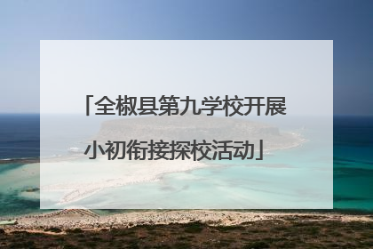 全椒县第九学校开展小初衔接探校活动